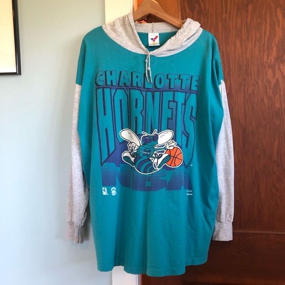 Artex Other - VTG Charlotte Hornets NBA Long Sleeve Hoodied Tee